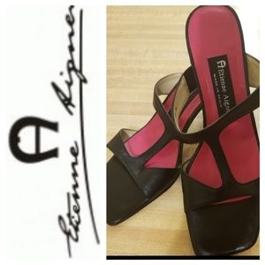 Etienne Aiger, Black Sandals in Good Used Cond., 8